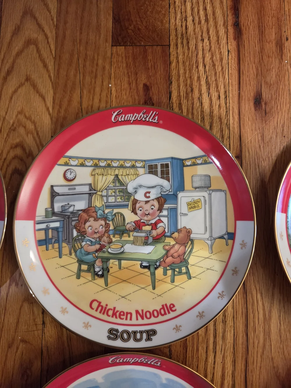 Red Vintage Soup Collector Plates - Set of 8